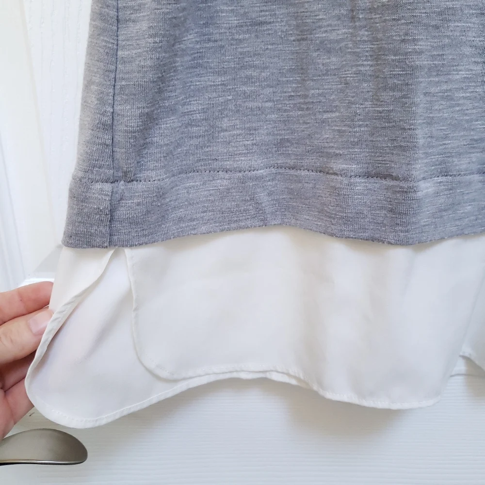 J.Crew Gray Silky Hem Drapey Tank Top J1050